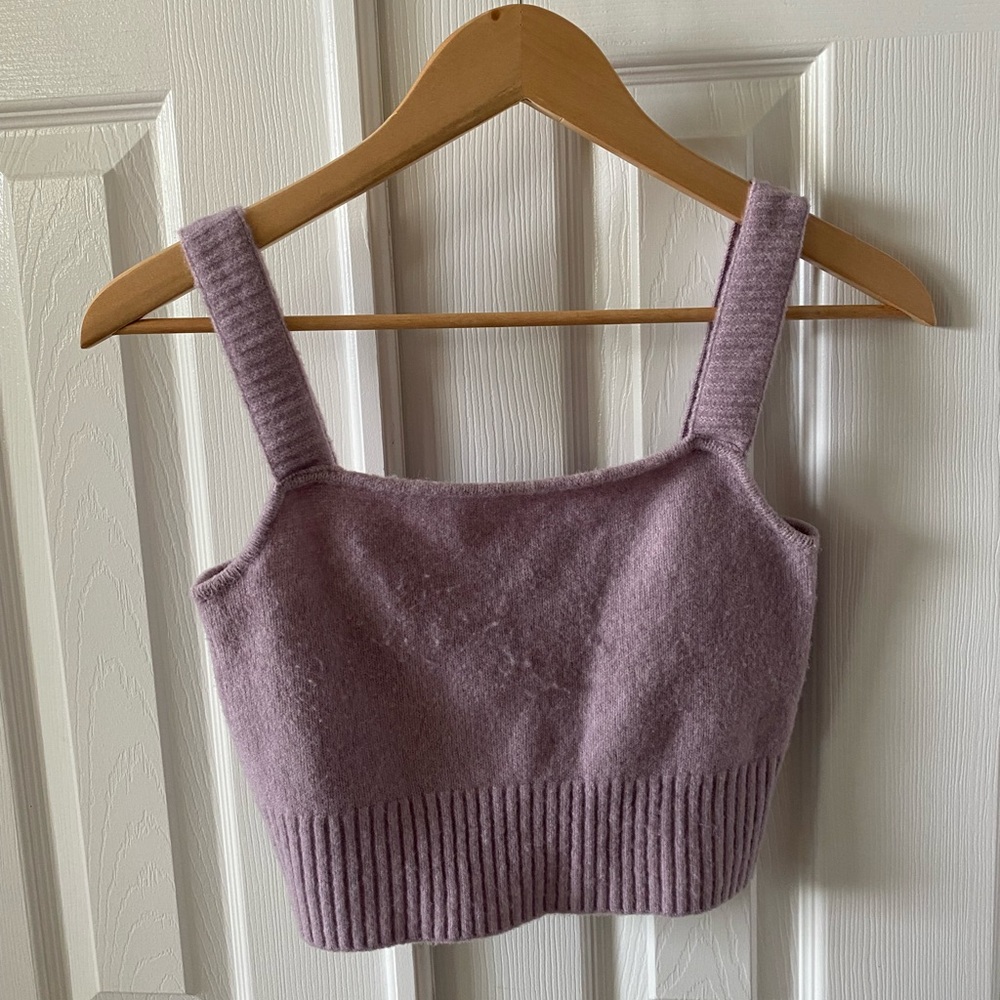 Cropped sweater tank